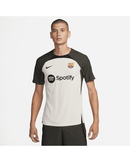 Nike F.c. Barcelona Strike Elite Dri-fit Adv Knit Football Top 50% Recycled  Polyester in Grey for Men | Lyst UK