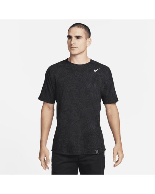 Nike Black Golf Club Golf Short-sleeve Top Cotton for men