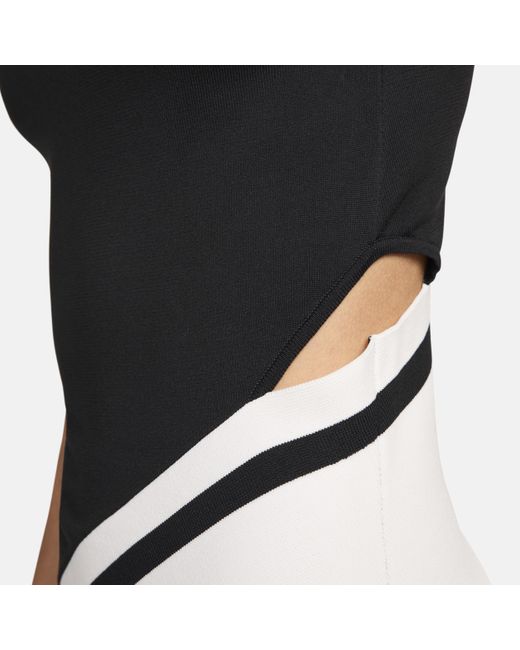 Nike Black Sportswear Asymmetrical Knit Dress Polyester