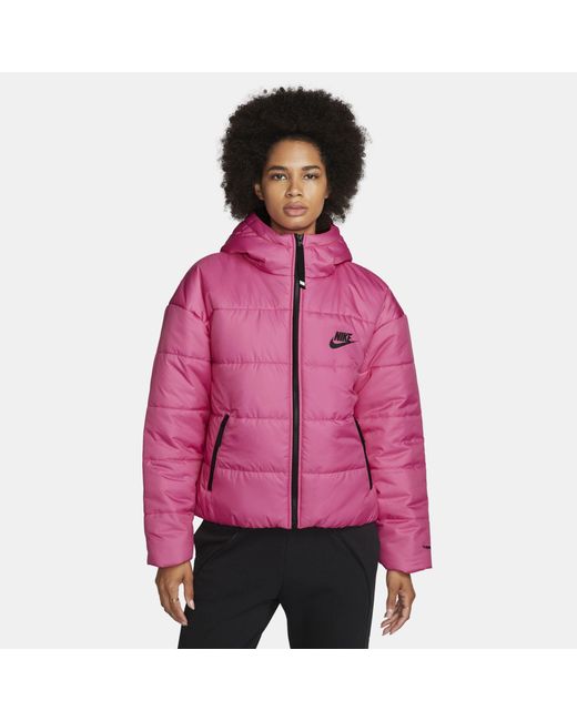 Nike Sportswear Therma-fit Repel Synthetic-fill Hooded Jacket in Pink ...