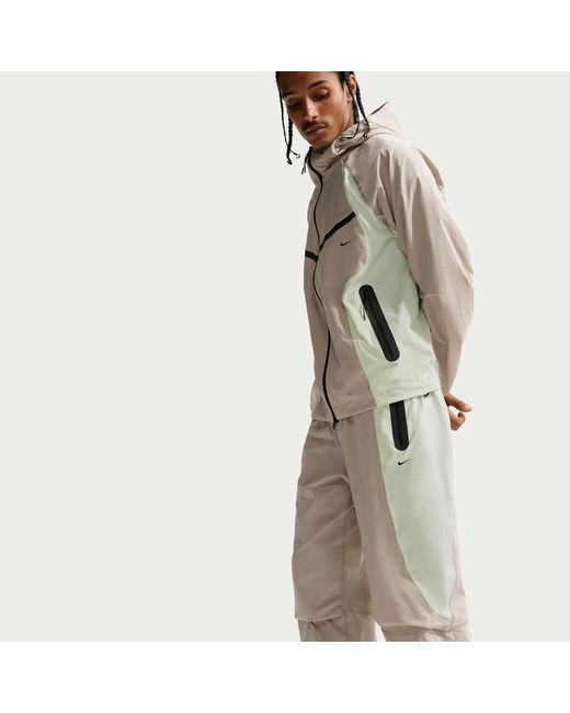 Nike Tech Dri-Fit Woven Color-Block Pants in Natural for Men | Lyst