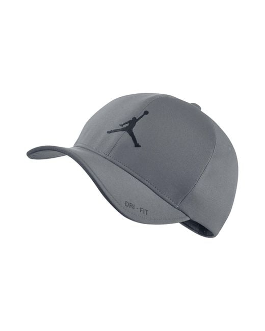 Nike Gray Jordan Classic 99 Fitted Hat for men