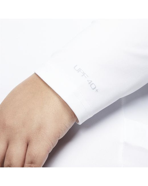 Nike White Essential Dri-fit Long-sleeve Hydroguard Swim Top (plus Size)