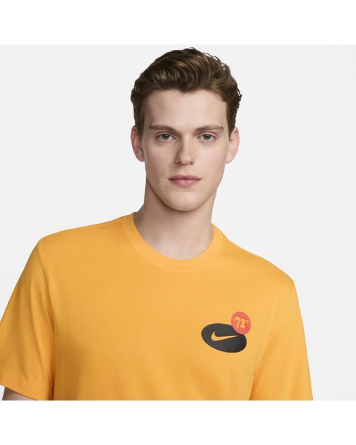 Nike Orange Dri-fit Fitness T-shirt for men