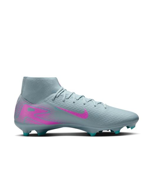 Nike Blue Mercurial Superfly 10 Academy Multi-Ground High-Top Soccer Cleats for men