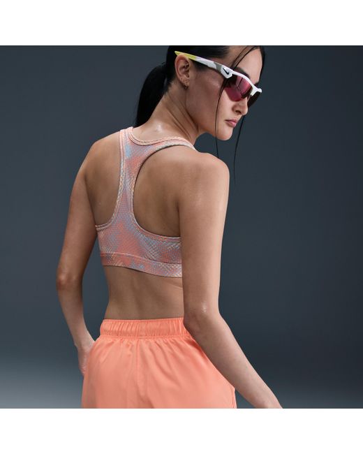 Nike Blue Tempo Dri-Fit Mid-Rise Brief-Lined Running Shorts