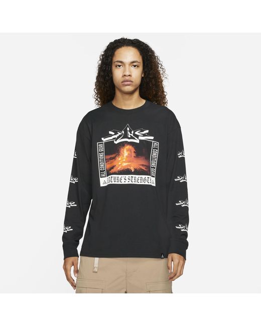 Nike Synthetic Acg "volcano" Long-sleeve T-shirt in Black for Men | Lyst  Australia