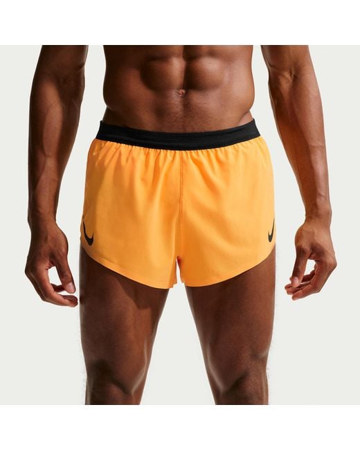 Nike Black Aeroswift Dri-Fit Adv 2" Brief-Lined Running Shorts for men