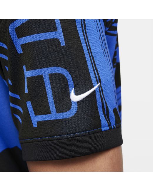 Nike Blue Culture Of Football Dri-fit Short-sleeve Soccer Jersey for men