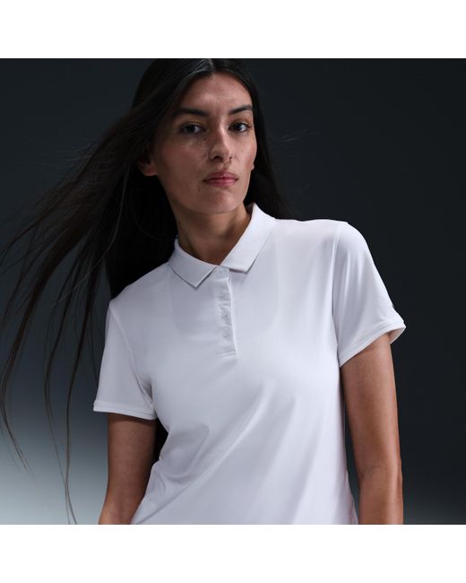 Nike White Victory Dri-Fit Short-Sleeve Golf Polo