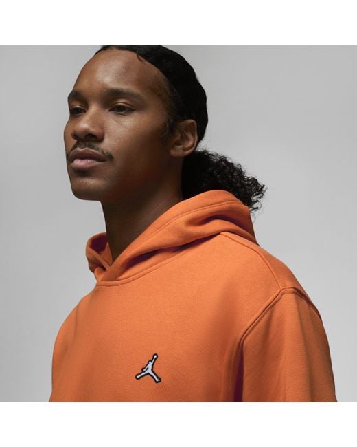 Felpa pullover con cappuccio jordan brooklyn fleece da Uomo di Nike in  Arancione | Lyst