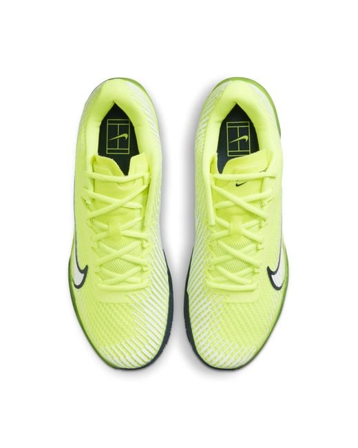 Nike Green Court Air Zoom Vapor 11 Clay Tennis Shoes for men