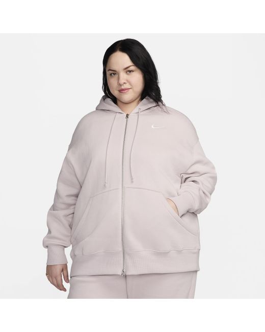 Nike Purple Sportswear Phoenix Fleece Oversized Full-zip Hoodie