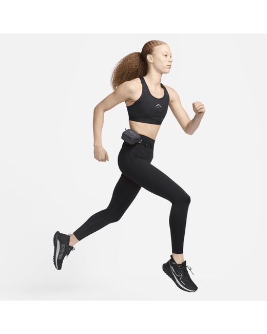 Nike Trail Go 7/8-legging Met Hoge Taille, Zakken En Complete Ondersteuning in het Black