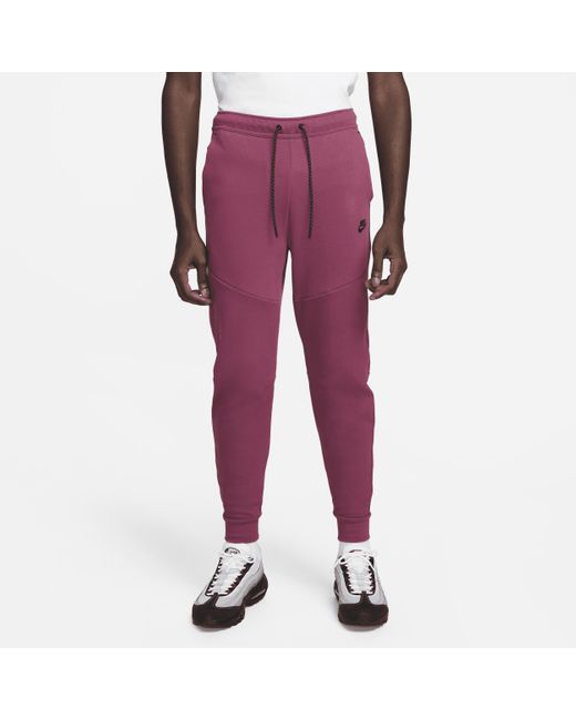 Nike Sportswear Tech Fleece Joggers in Red for Men | Lyst