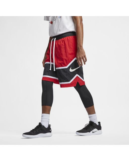 Nike Red Throwback Basketball Shorts for men