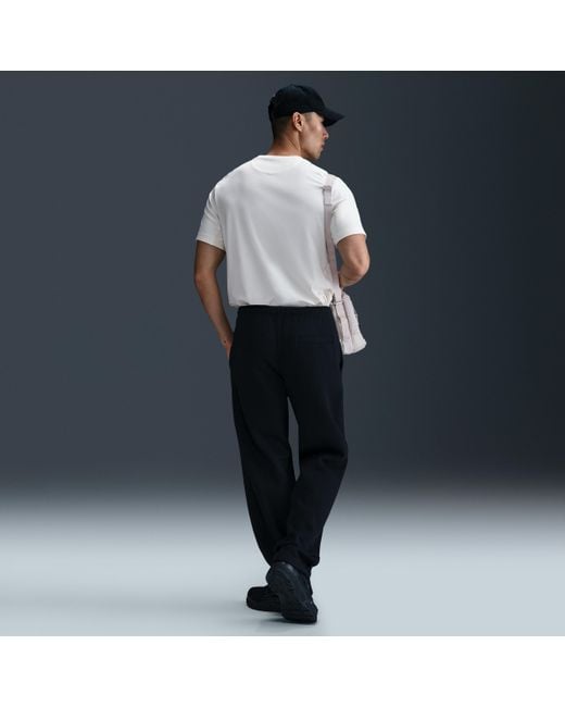 Nike Black Club Open-Hem Fleece Trousers for men