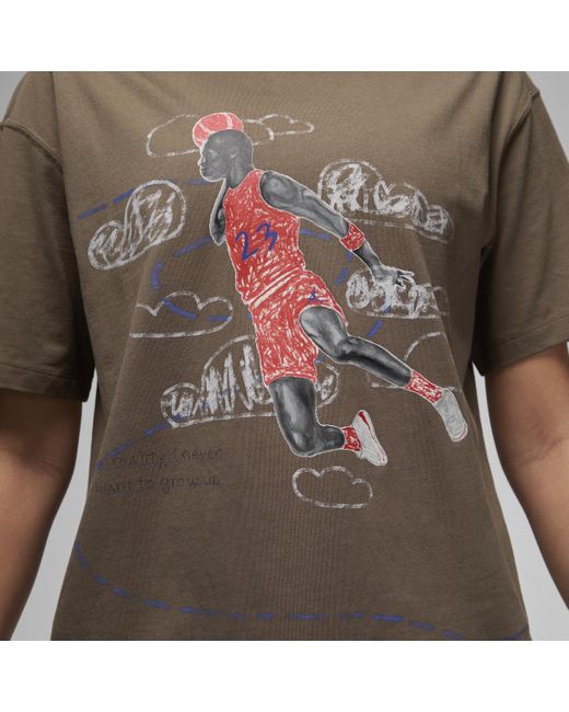 Nike Jordan Artist Series By Parker Duncan T-shirt In Brown,