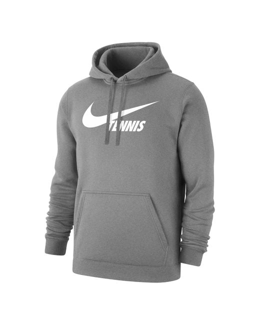 Nike Swoosh Club Fleece Hoodie In Grey, in Gray for Men | Lyst