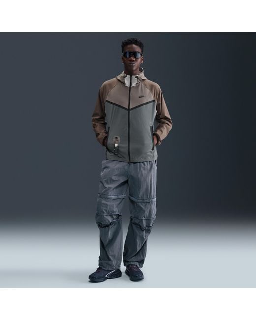 Nike Gray Tech Woven Windrunner Full-Zip Jacket for men