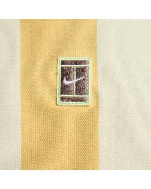 Felpa da tennis in fleece con cappuccio dri-fit court heritage di Nike in Metallic da Uomo