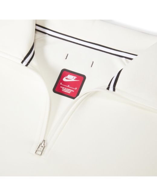 Maglia con zip a metà lunghezza tech fleece reimagined di Nike in White da Uomo