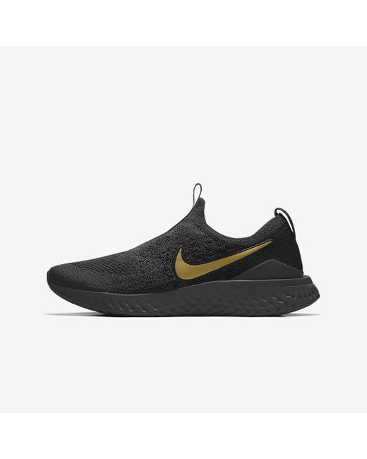 Nike Epic Phantom React Flyknit By You Custom Running Shoe in Black