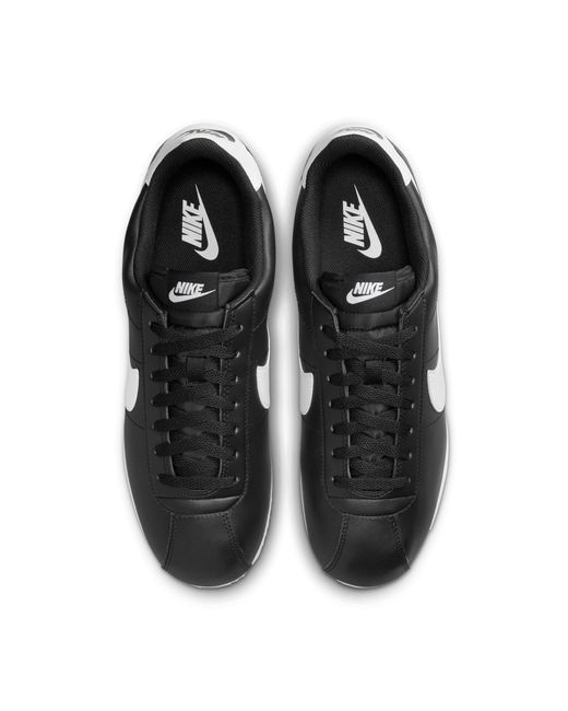 Nike Black Cortez Leather Shoes for men