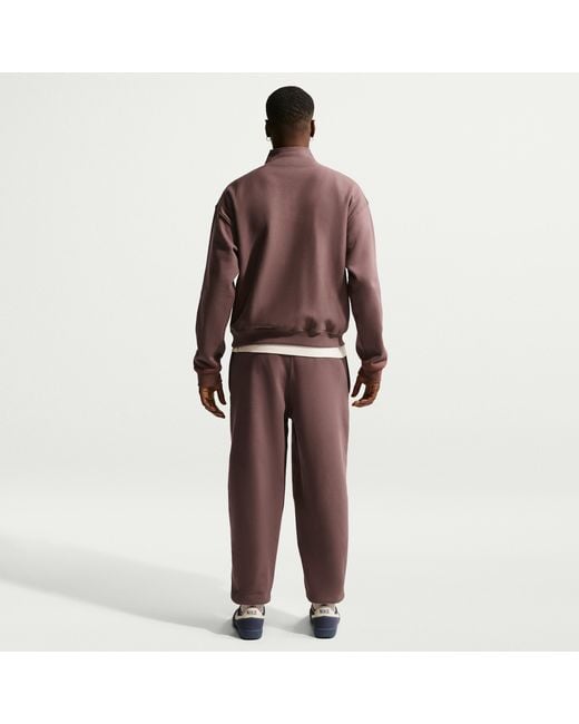 Nike Red Solo Swoosh Cuffed Fleece Pants for men