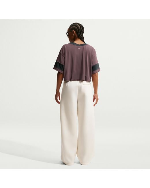 Nike Gray Sportswear Oversized Cropped Jersey