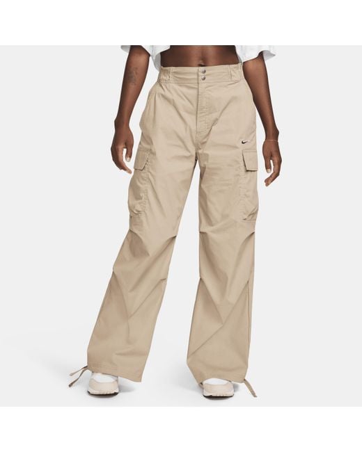 Nike Natural Sportswear High-waisted Loose Woven Cargo Trousers