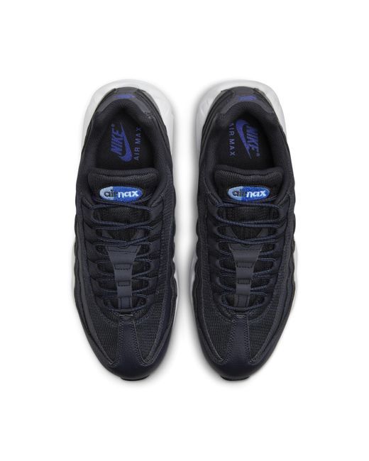 Nike Blue Air Max 95 Shoes Leather for men