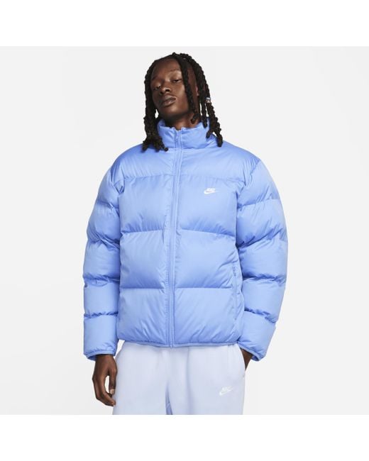 Nike Blue Sportswear Club Puffer Jacket 50% Recycled Polyester for men