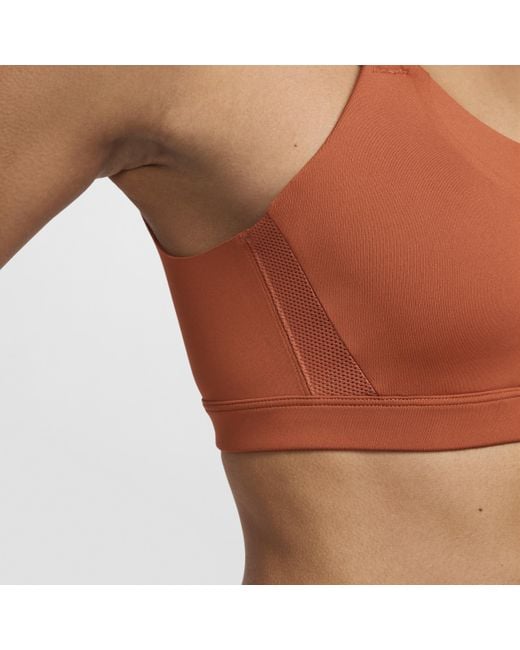 Nike Brown Alpha High-support Padded Adjustable Sports Bra 50% Recycled Polyester