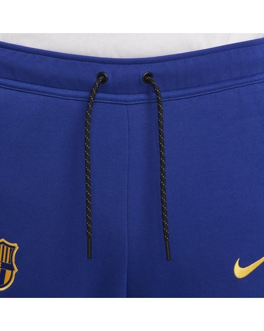 Nike Blue F.c. Barcelona Tech Fleece Football joggers Cotton for men