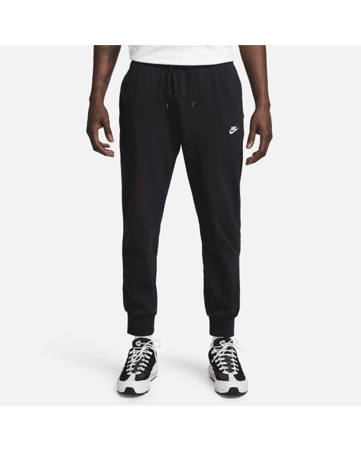 Nike Black Club Knit Jogger Pants for men