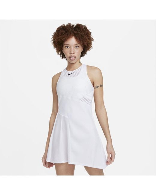 Nike Synthetic Court Dri-fit Adv Slam Tennis Dress in White,Black ...