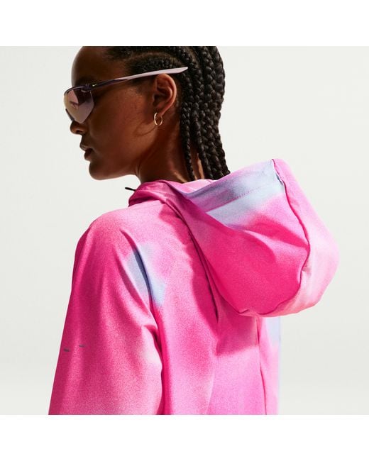 Nike Pink Swift Repel Packable Running Jacket
