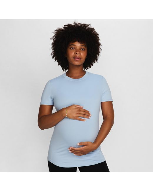 Nike Blue (m) One Dri-fit Slim-fit Short-sleeve Top (maternity)