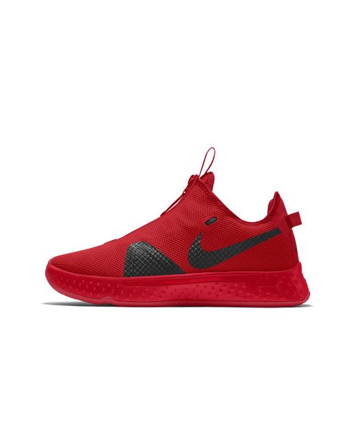 Nike Red Pg 4 By You Custom Basketball Shoe