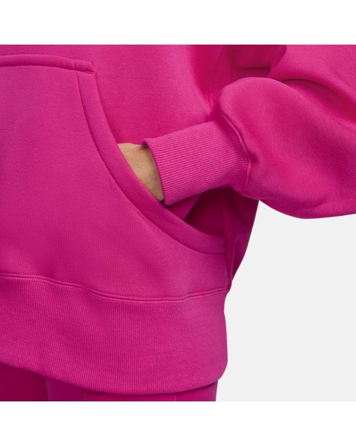 Nike Sportswear Phoenix Fleece Over-oversized Pullover Hoodie in Pink