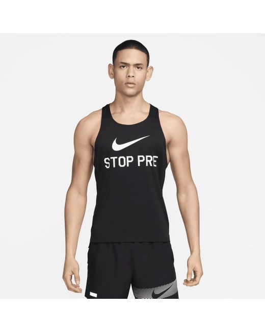 Nike Black Fast Run Energy Running Singlet for men