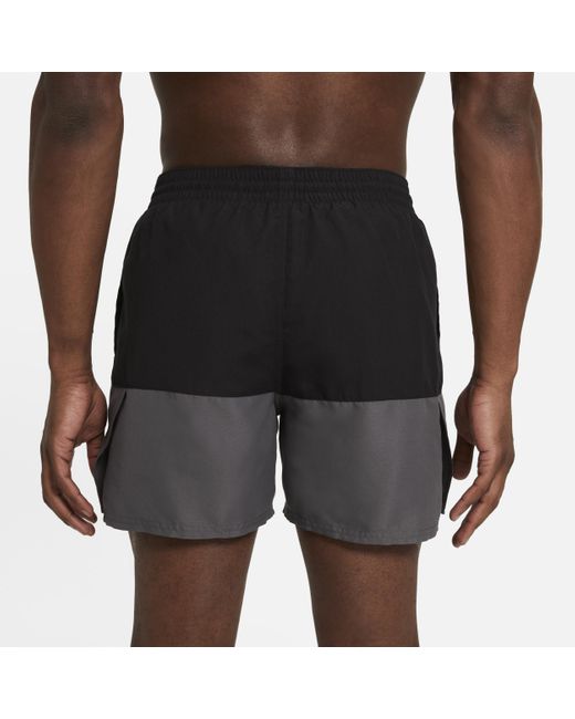 Nike Black Split 5" Swim Trunks for men