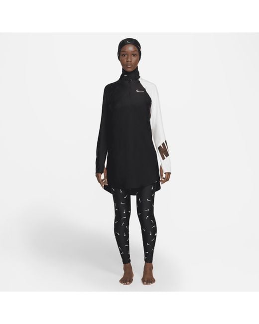 Nike Victory Aansluitende Zwemlegging Voor in het Black