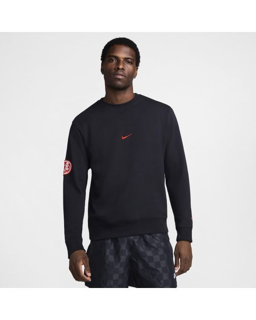 Nike Blue Sportswear Club Fleece Crew-neck French Terry Sweatshirt for men