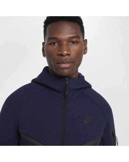 Nike Blue Tech Full-Zip Windrunner Hoodie for men