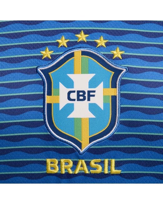 Nike Blue Brazil 2024 Stadium Away Dri-fit Soccer Replica Jersey for men