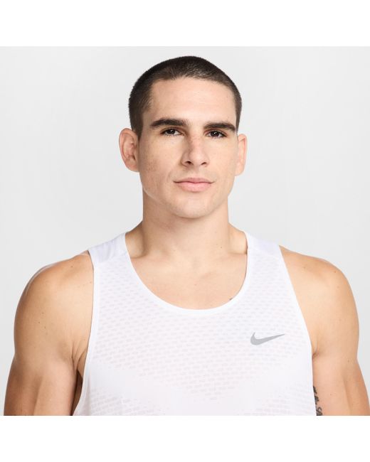 nike white running tank