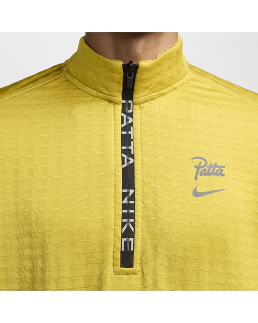 Nike Yellow X Patta Running Team Half-zip Long-sleeve Top Polyester for men
