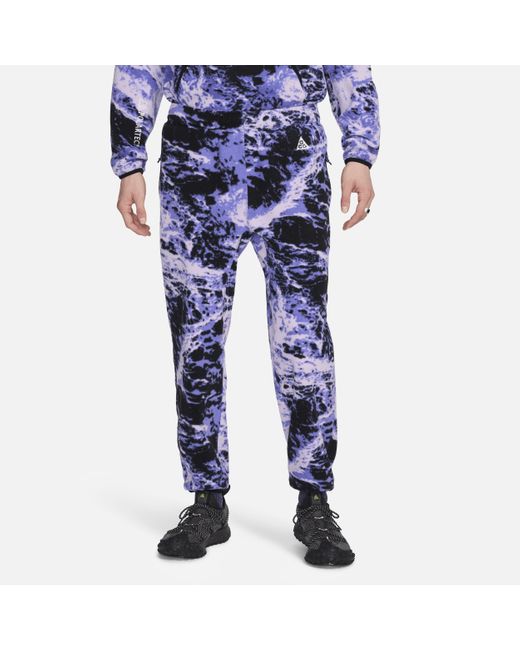 Nike Blue Acg "wolf Tree" Allover Print Pants for men